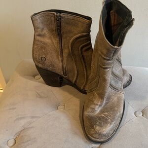 Born Distressed Tan Ankle Boots